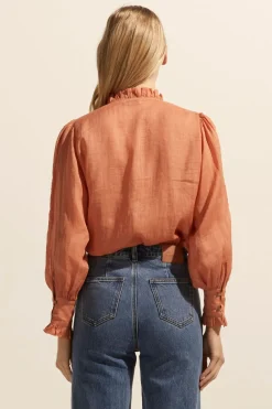 zoe kratzmann Swoon Top-Apricot|Women Tops