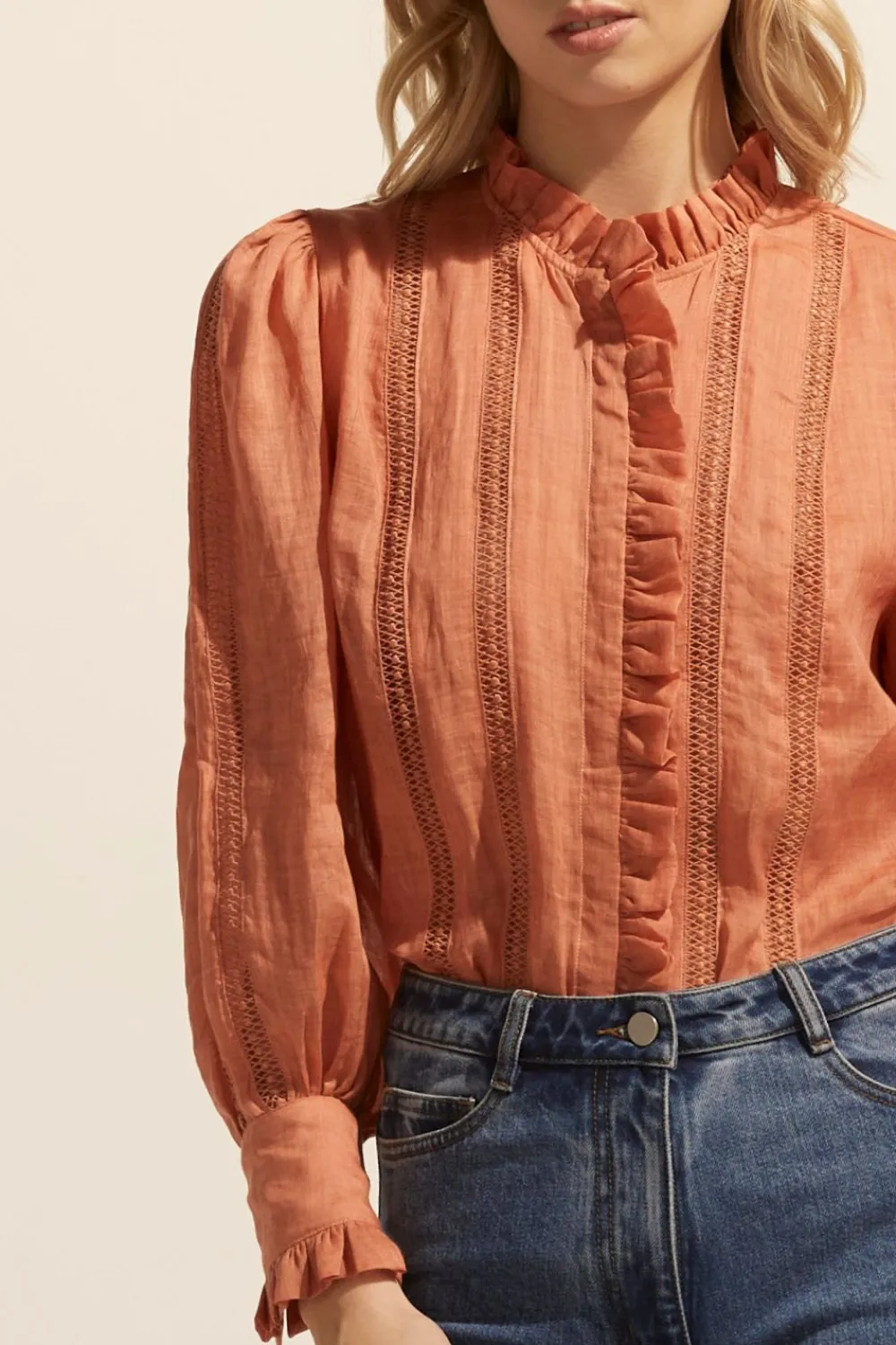 zoe kratzmann Swoon Top-Apricot|Women Tops