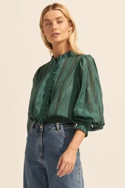 zoe kratzmann Swoon Top-Green|Women Tops