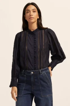 zoe kratzmann Swoon Top-Indigo|Women Tops