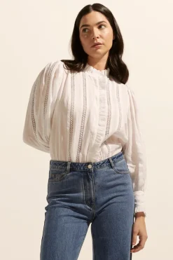 zoe kratzmann Swoon Top-Porcelain|Women Tops