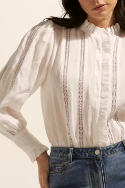 zoe kratzmann Swoon Top-Porcelain|Women Tops