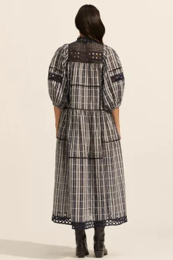 zoe kratzmann Tactic Dress-Indigo Check|Women Dresses