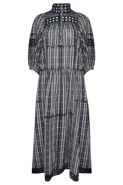 zoe kratzmann Tactic Dress-Indigo Check|Women Dresses