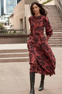 zoe kratzmann Tangent Dress-Clay Floral|Women Dresses