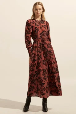 zoe kratzmann Tangent Dress-Clay Floral|Women Dresses