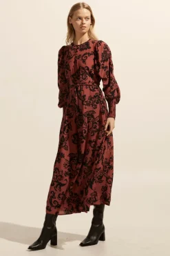 zoe kratzmann Tangent Dress-Clay Floral|Women Dresses