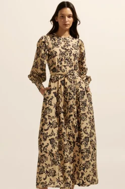 zoe kratzmann Tangent Dress-Ochre Floral|Women Dresses
