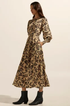 zoe kratzmann Tangent Dress-Ochre Floral|Women Dresses