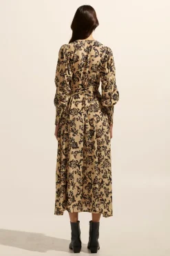 zoe kratzmann Tangent Dress-Ochre Floral|Women Dresses