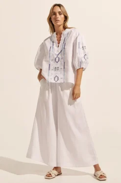zoe kratzmann Theme Top-Azure Embroid|Women Tops
