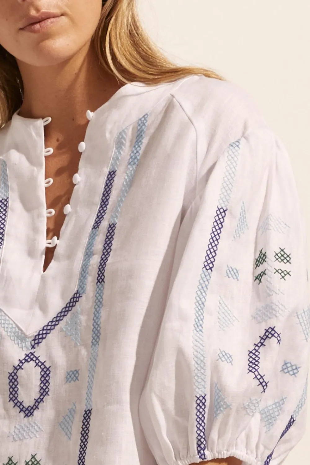 zoe kratzmann Theme Top-Azure Embroid|Women Tops