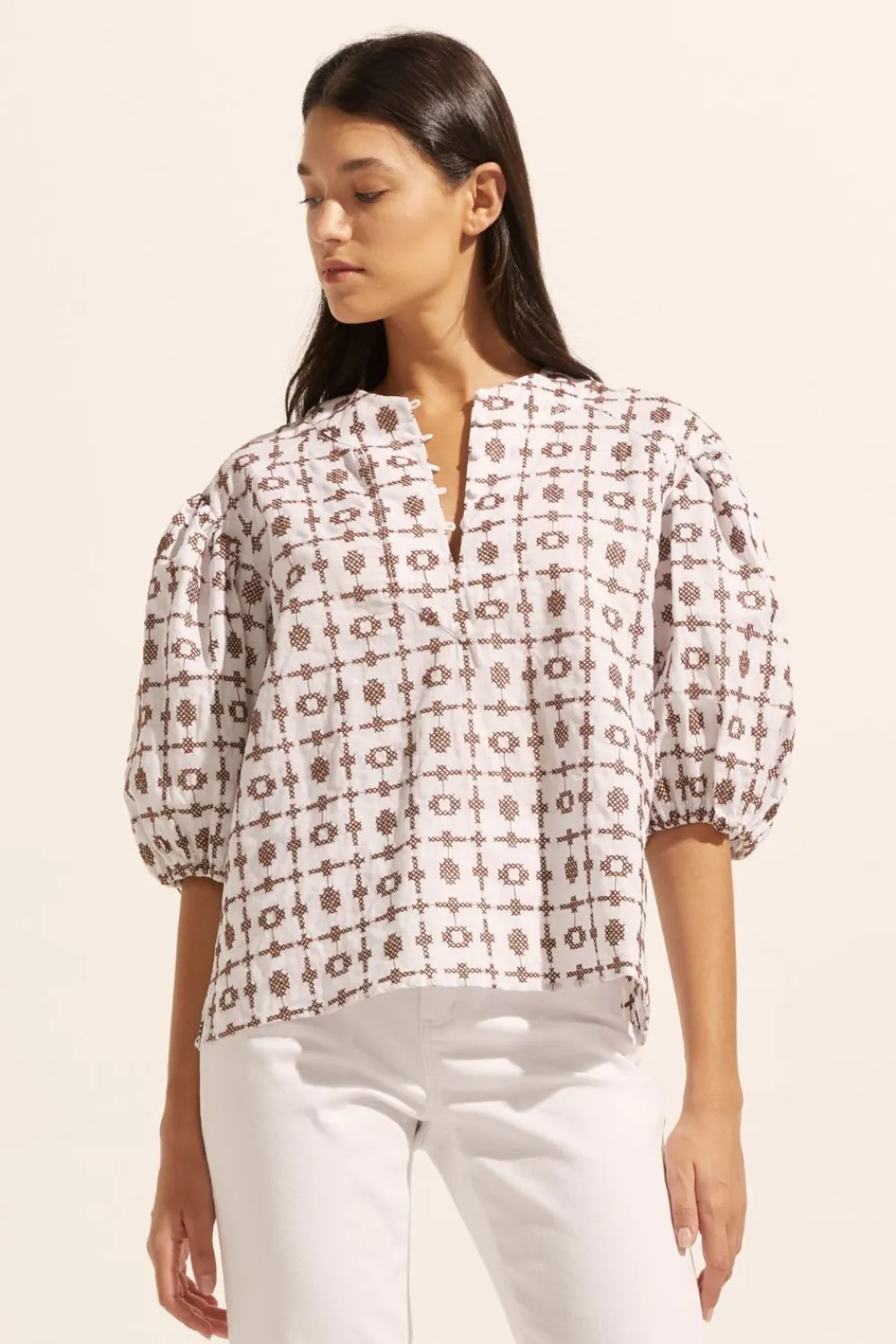 zoe kratzmann Theme Top-Carob Embroid|Women Tops