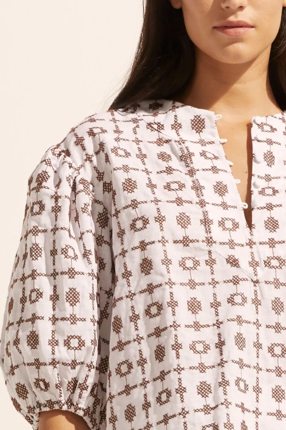 zoe kratzmann Theme Top-Carob Embroid|Women Tops