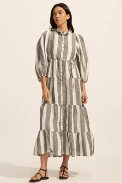 zoe kratzmann Toast Dress-Black Wide Stripe|Women Dresses