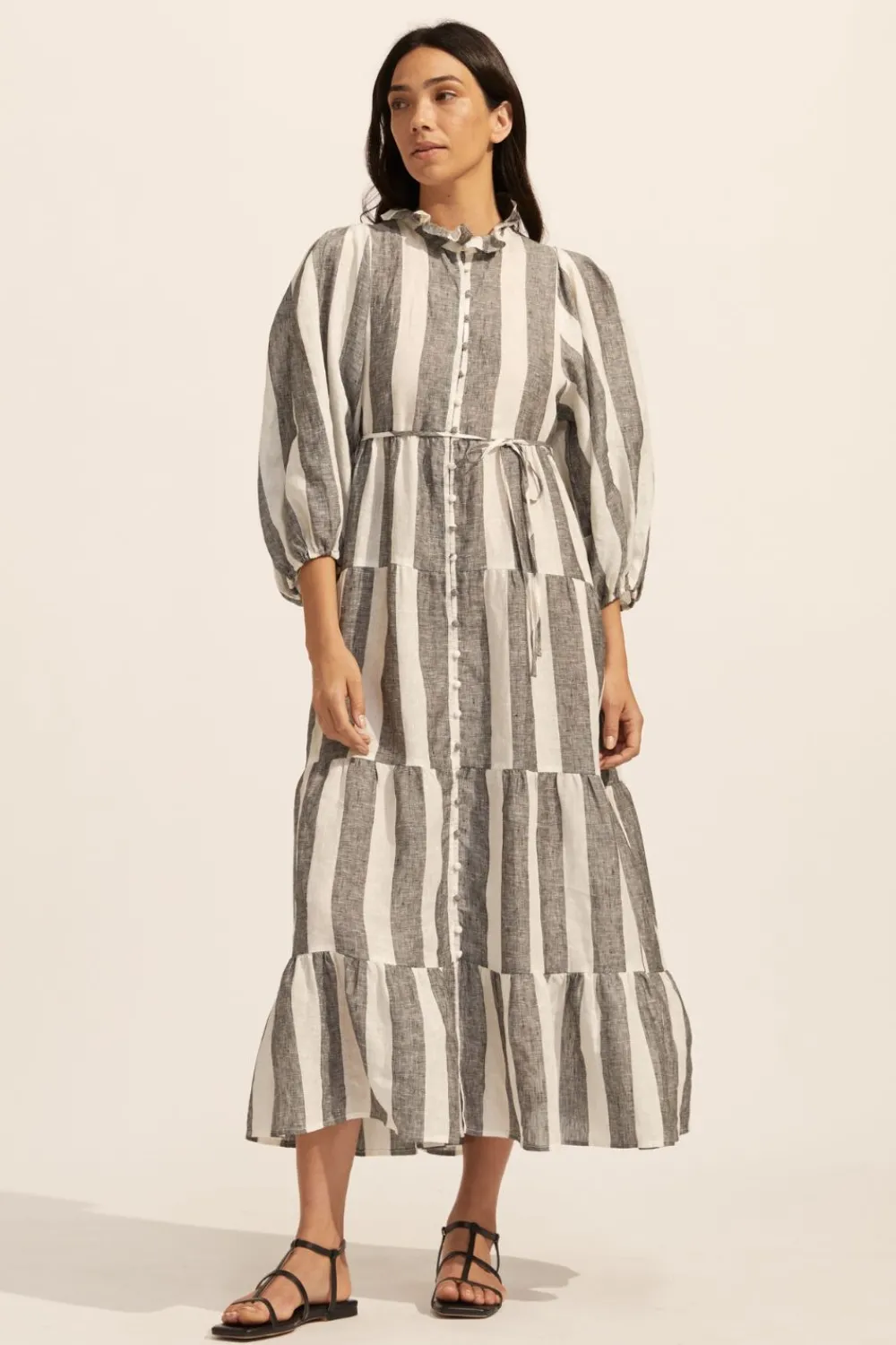 zoe kratzmann Toast Dress-Black Wide Stripe|Women Dresses