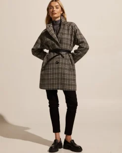 zoe kratzmann Transit Coat-Black Check|Women Coats