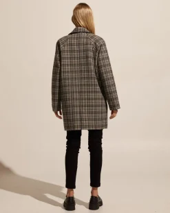 zoe kratzmann Transit Coat-Black Check|Women Coats
