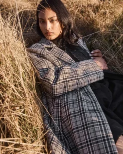 zoe kratzmann Transit Coat-Black Check|Women Coats