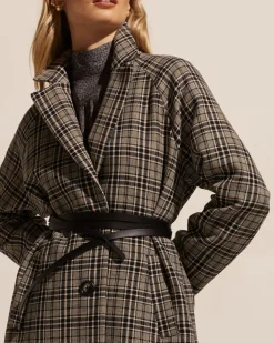 zoe kratzmann Transit Coat-Black Check|Women Coats