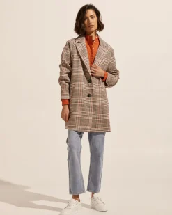 zoe kratzmann Transit Coat-Musk Check|Women Coats