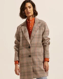 zoe kratzmann Transit Coat-Musk Check|Women Coats