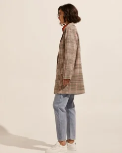 zoe kratzmann Transit Coat-Musk Check|Women Coats