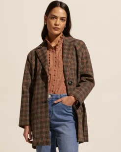 zoe kratzmann Transit Coat-Toasted Check|Women Coats