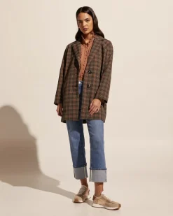 zoe kratzmann Transit Coat-Toasted Check|Women Coats