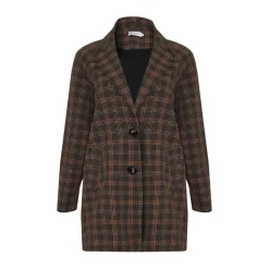 zoe kratzmann Transit Coat-Toasted Check|Women Coats