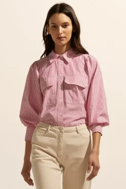 zoe kratzmann Underpin Top-Magenta Stripe|Women Tops