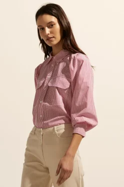 zoe kratzmann Underpin Top-Magenta Stripe|Women Tops