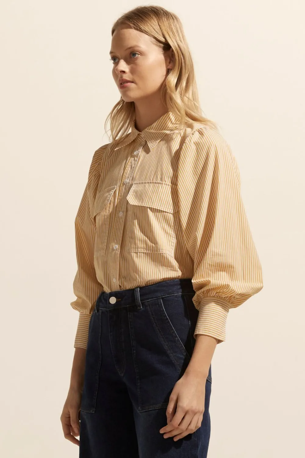 zoe kratzmann Underpin Top-Ochre Stripe|Women Tops