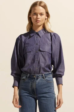 zoe kratzmann Underpin Top-Yale Stripe|Women Tops
