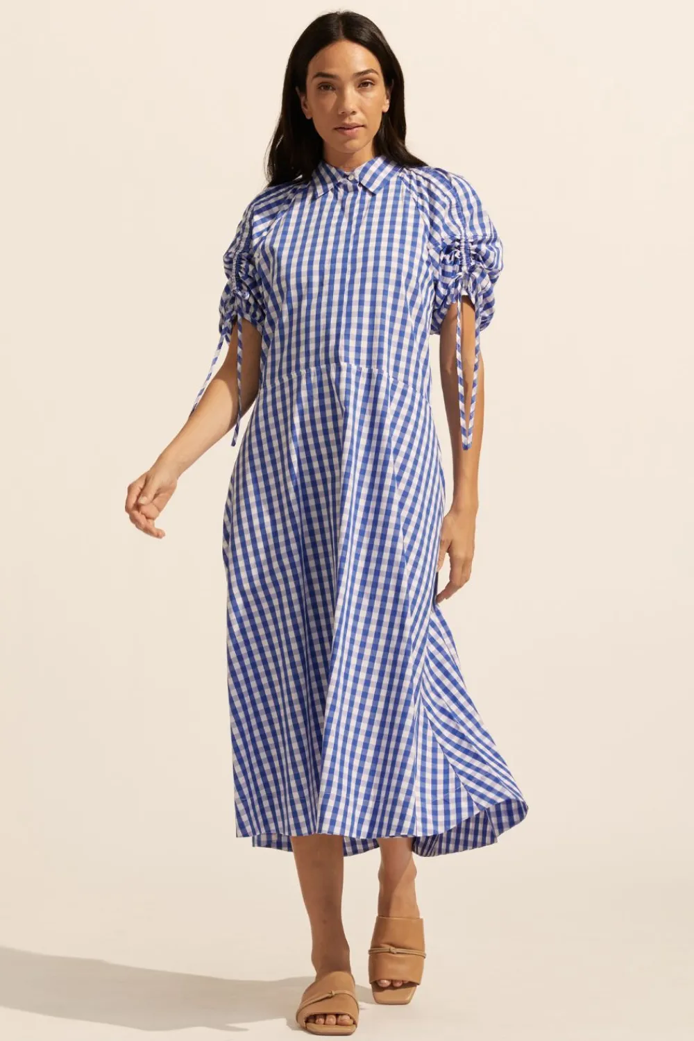 zoe kratzmann Urge Dress-Azure Gingham Check|Women Dresses