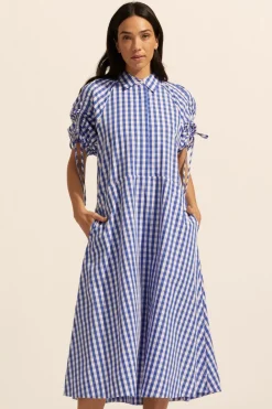 zoe kratzmann Urge Dress-Azure Gingham Check|Women Dresses