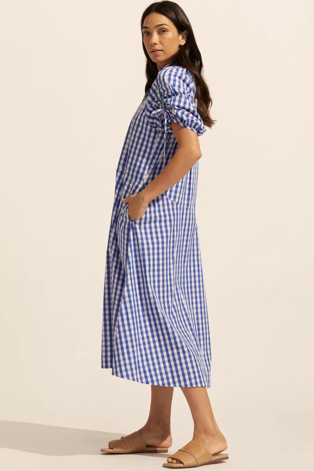 zoe kratzmann Urge Dress-Azure Gingham Check|Women Dresses