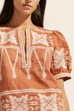 zoe kratzmann Venture Top-Ginger Embroid|Women Tops