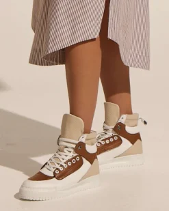 zoe kratzmann Vibe Sneaker-Mocha/White Leather|Women Sneakers