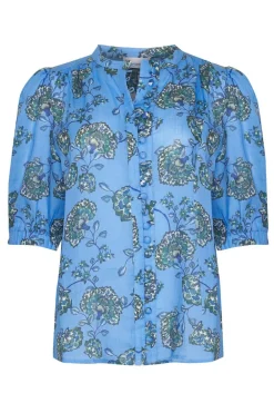 zoe kratzmann Virtue Top-Azure Botanic|Women Tops