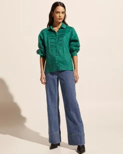 zoe kratzmann Voyage Top-Juniper|Women Tops